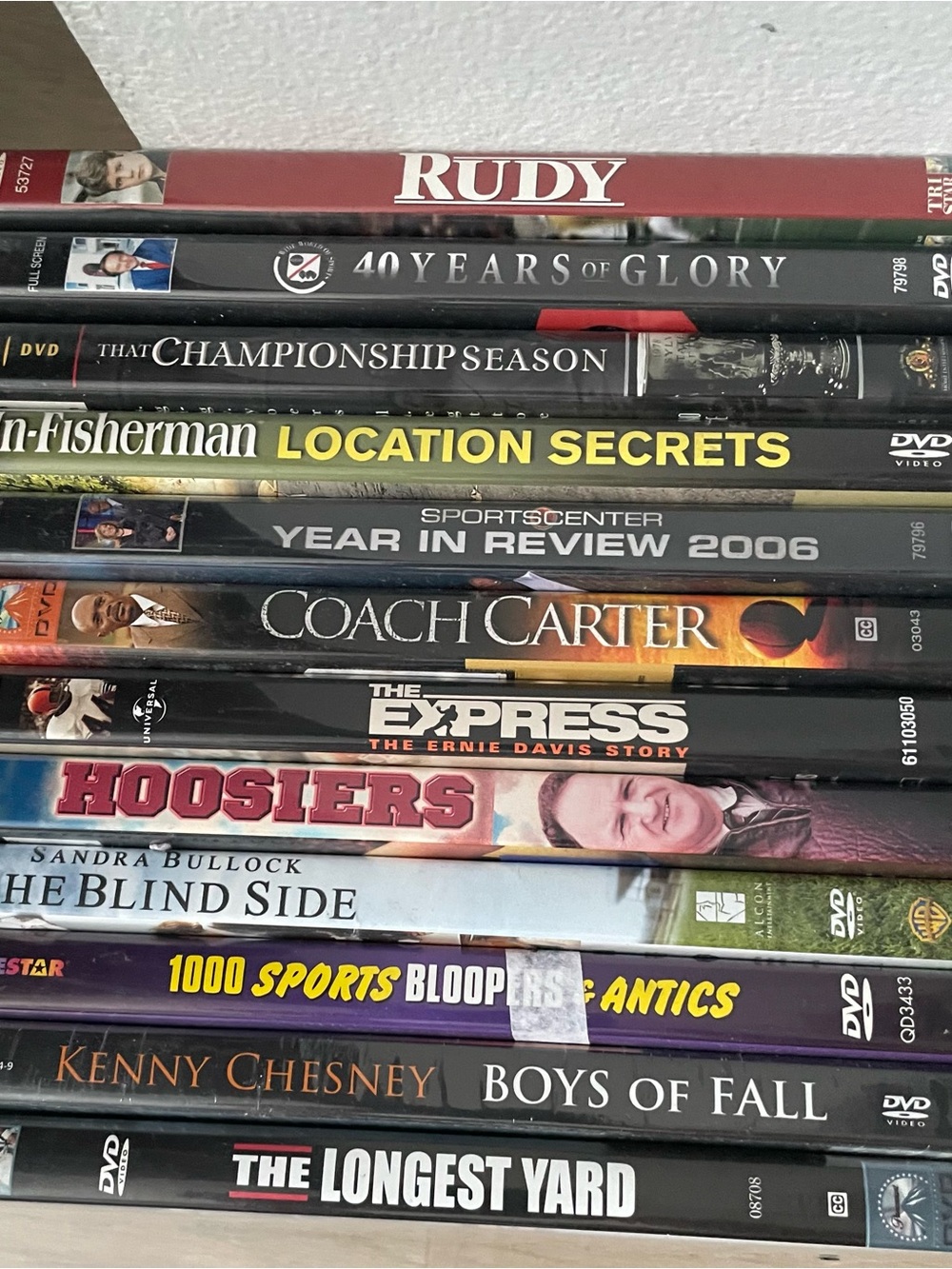 Lot of 12 Sports Movies and Documentary DVDs